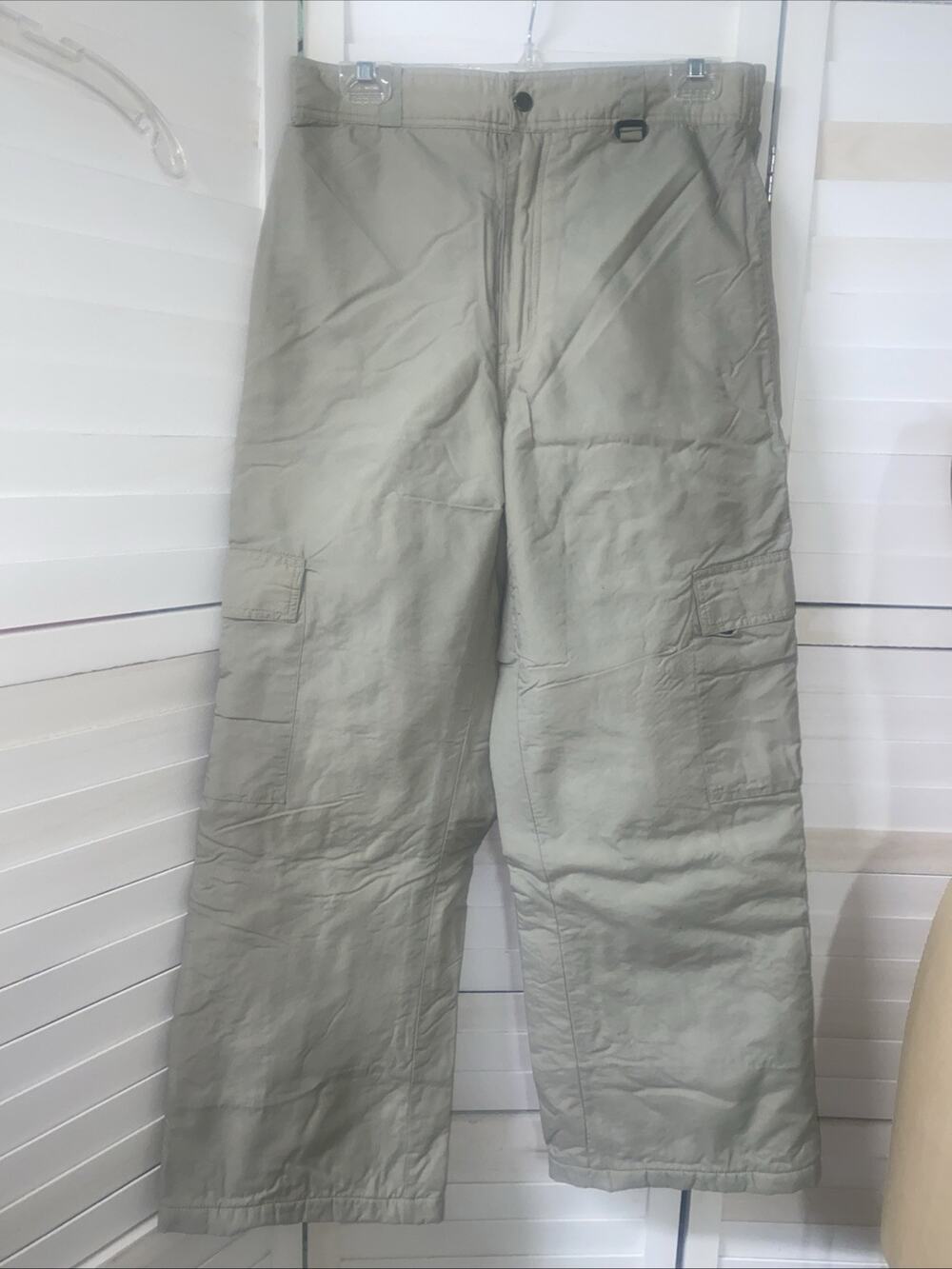 Lift Line Snow Ski Pants Men’s Khaki Black Lining Waterproof Insulated Sz Small